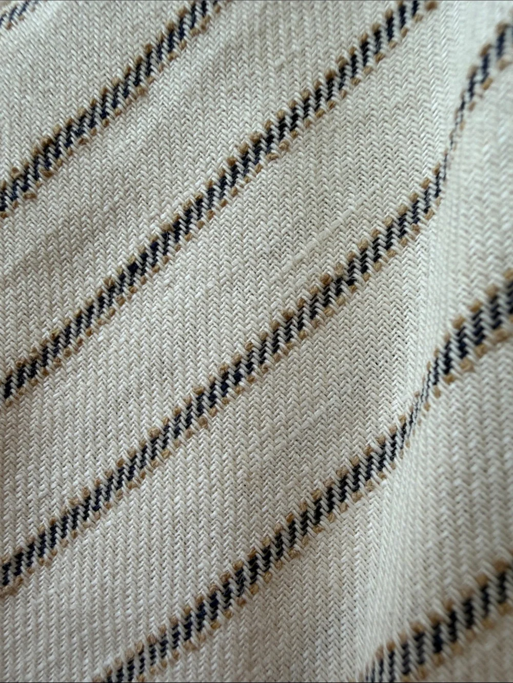 ASOS Cream Pinstripe Dress Trousers linen size 33 x 30